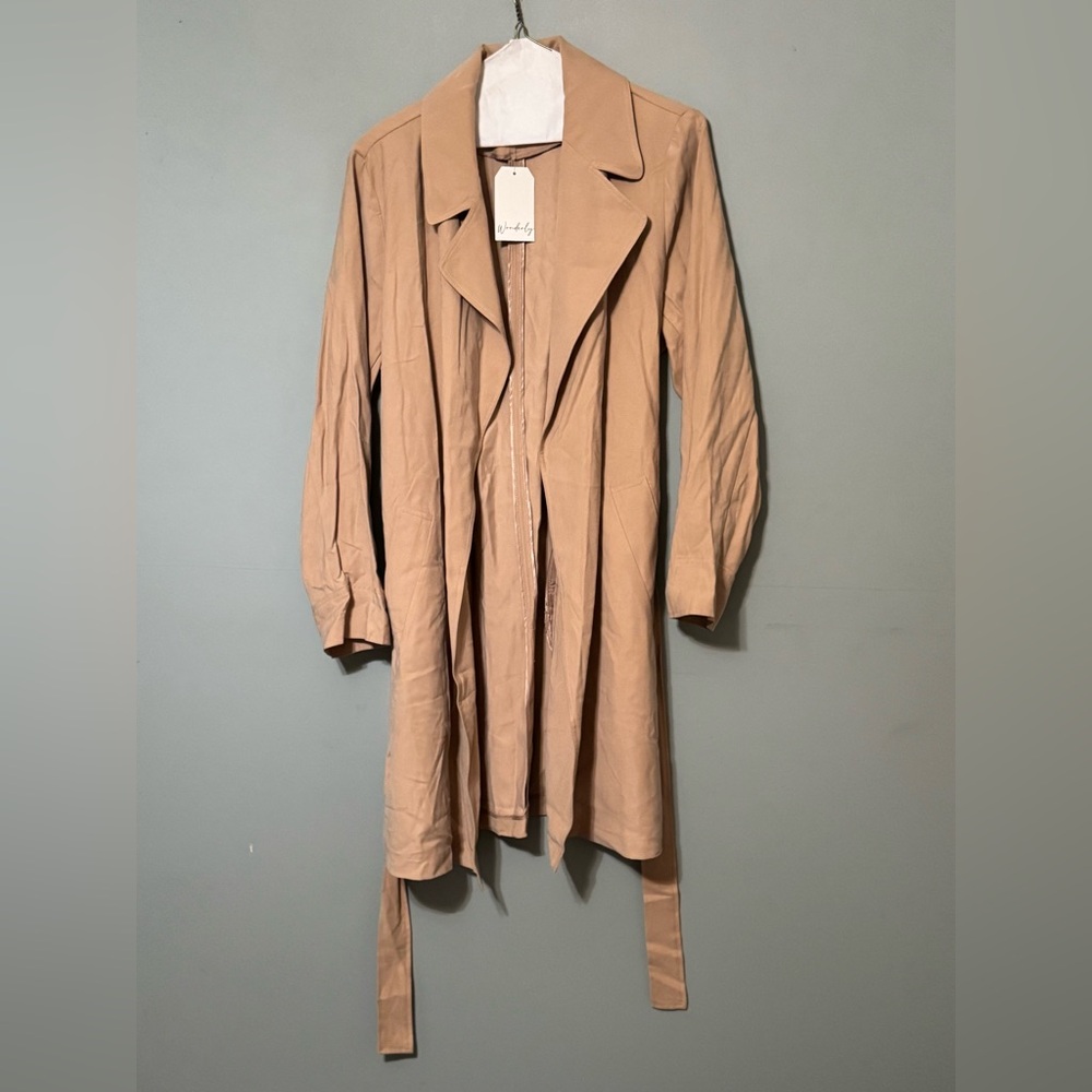 Wonderly Elegant Beige Trench Coat
